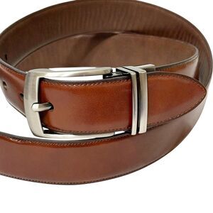 Boconi 34082L-949 Mens Dress Belt Size 42 Reversible Brown Shiny & Matte